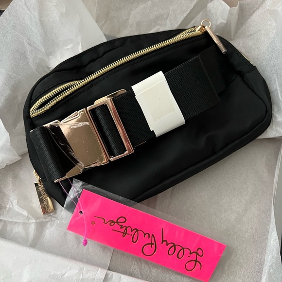 LILY PULITZER JEANNIE BELT BAG BLACK GOLD ONYX NWT - Picture 8 of 8
